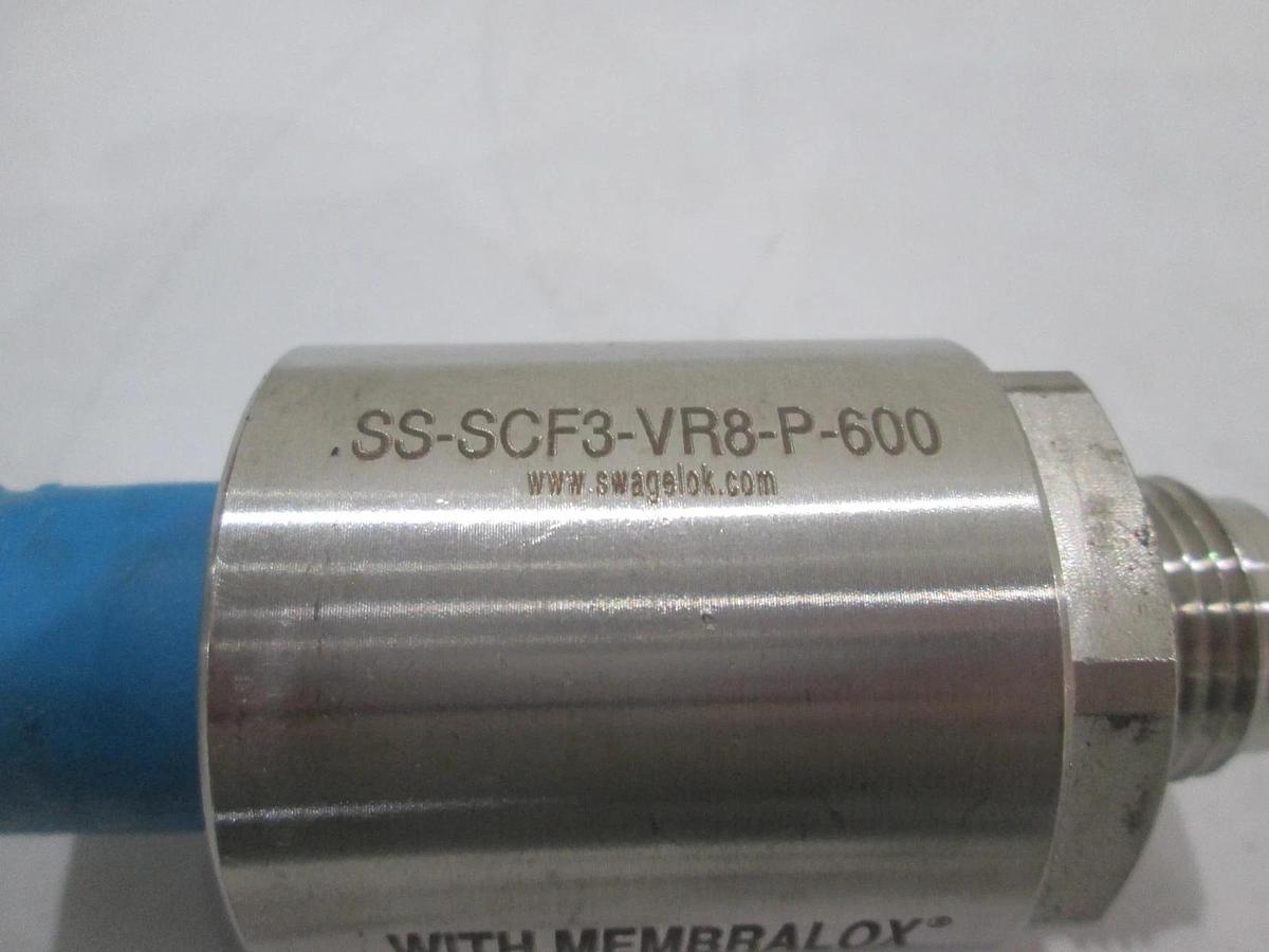 Used Swagelok, SS-SCF3-VR8-P-600, Gas Filter, Used