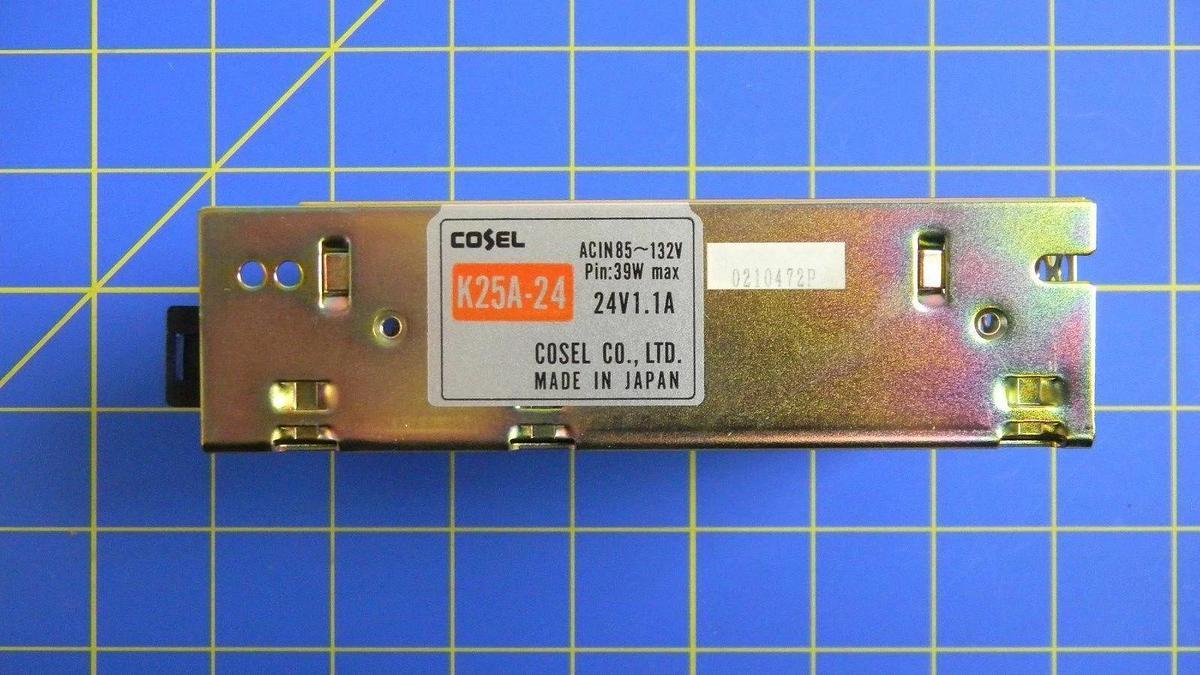 Used Cosel K25A-24-N Power Supply, 24VDC, 1.1A, 85~132V, Used