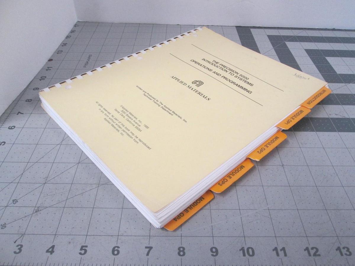 Used AMAT, Precision 5000, Intro to Systems, Operations and Programming Manual, Used