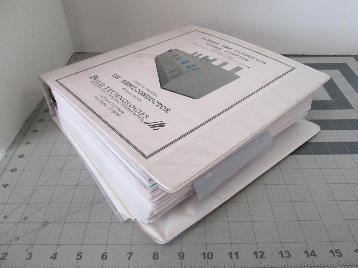 Used Bold Technologies, 1944, Linear Pre-Diffusion Clean Station, User Manual, Used