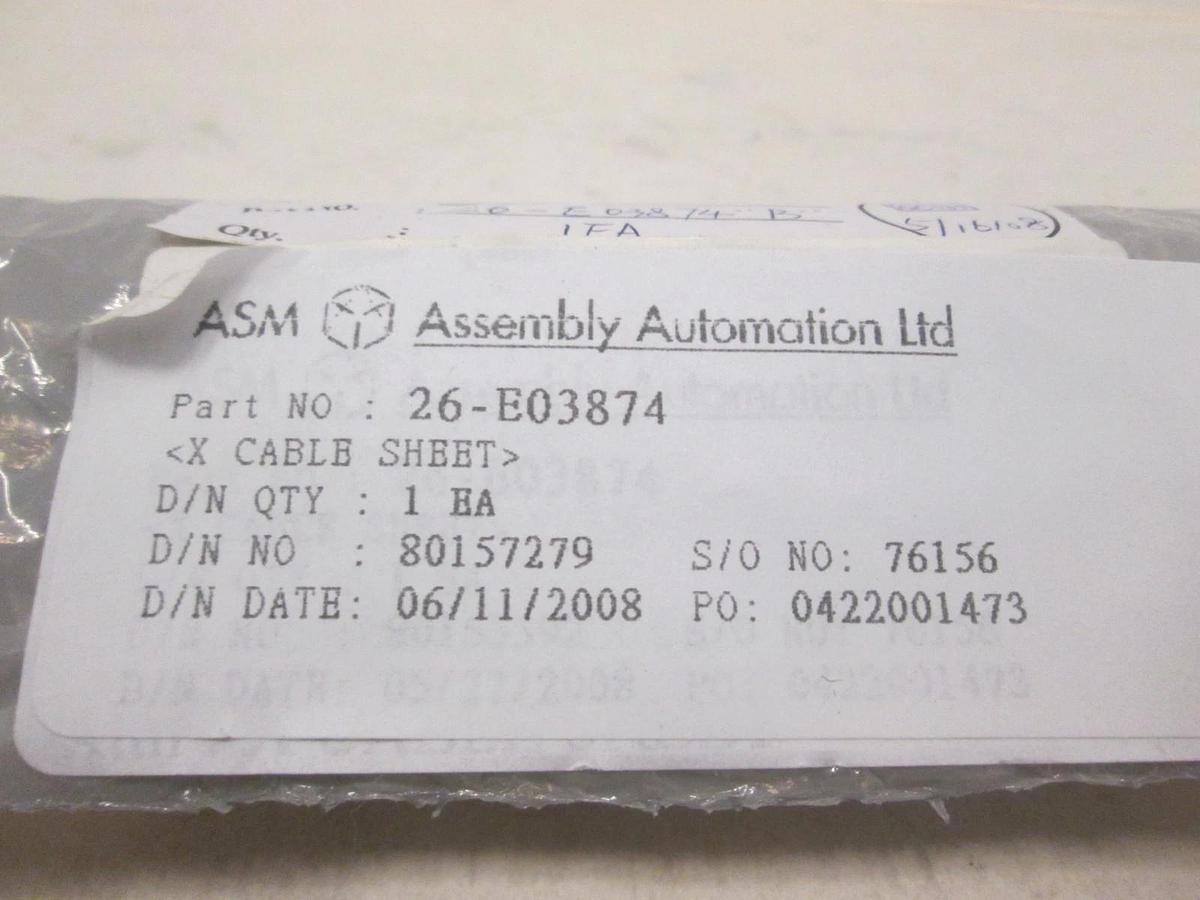 ASM, X Cable Sheet, 26-E03874, New