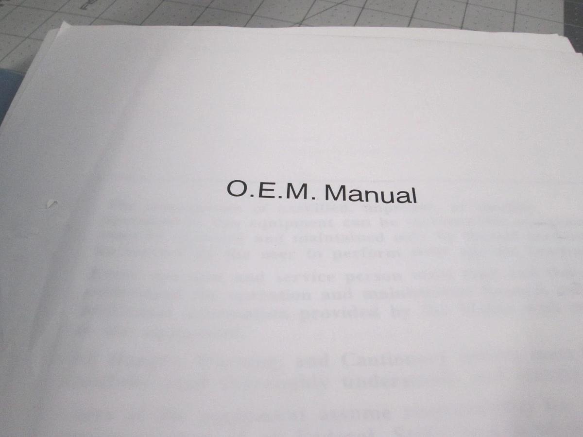 Used TEL Tokyo, PYRO+M-DOT, O.E.M. Manual, Used
