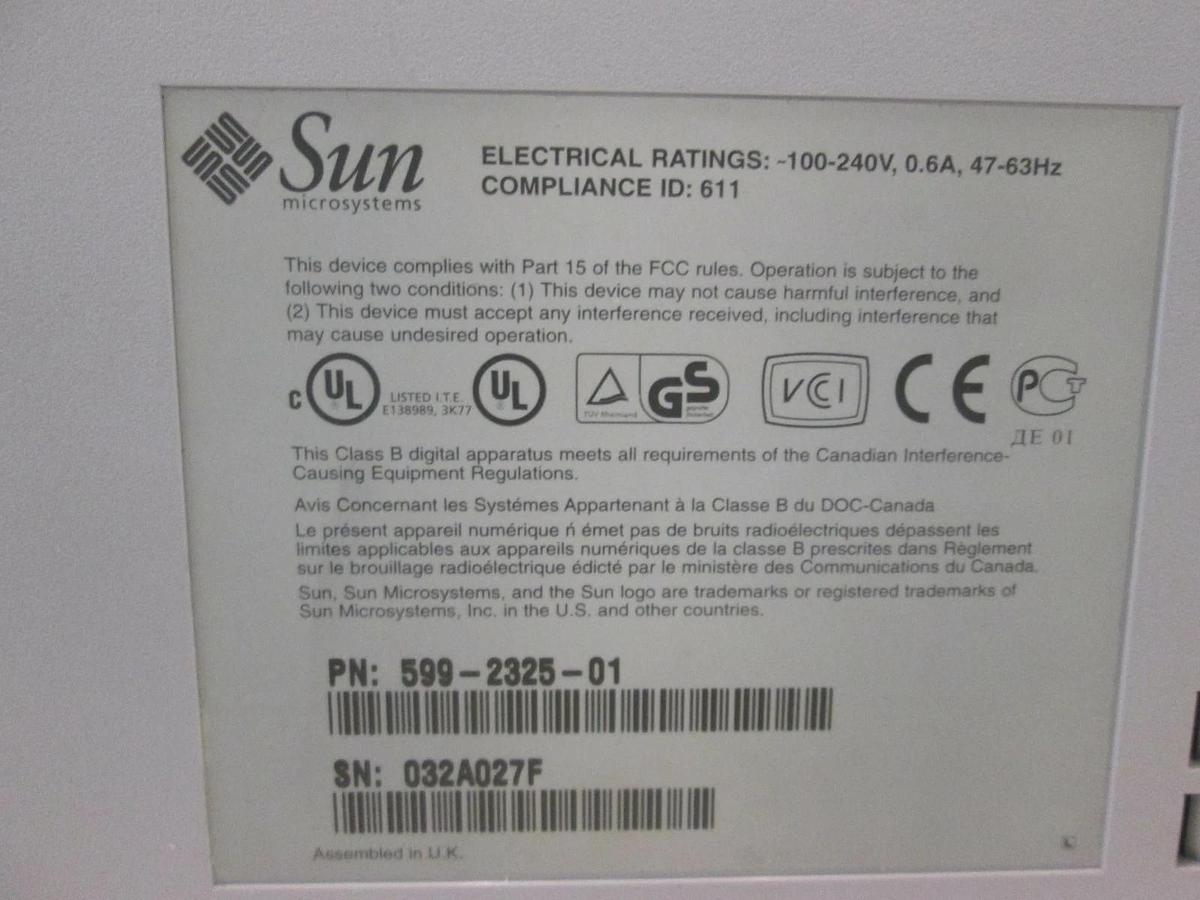 Used Sun, UltraSCSI External Drive, 599-2325-01, Used