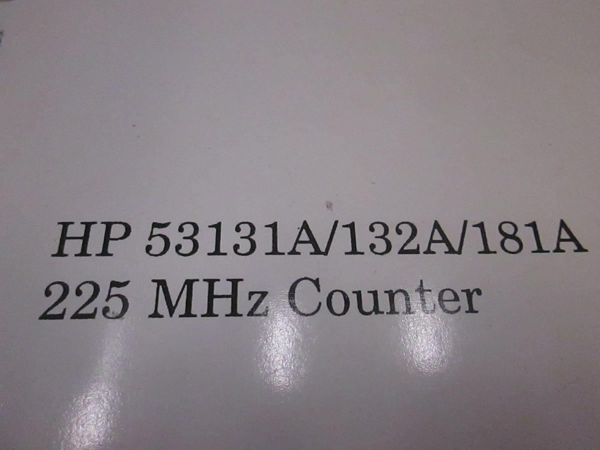 Used HP 53131A/132A/181A 225MHz Counter, Assy-Level Service Guide, Used