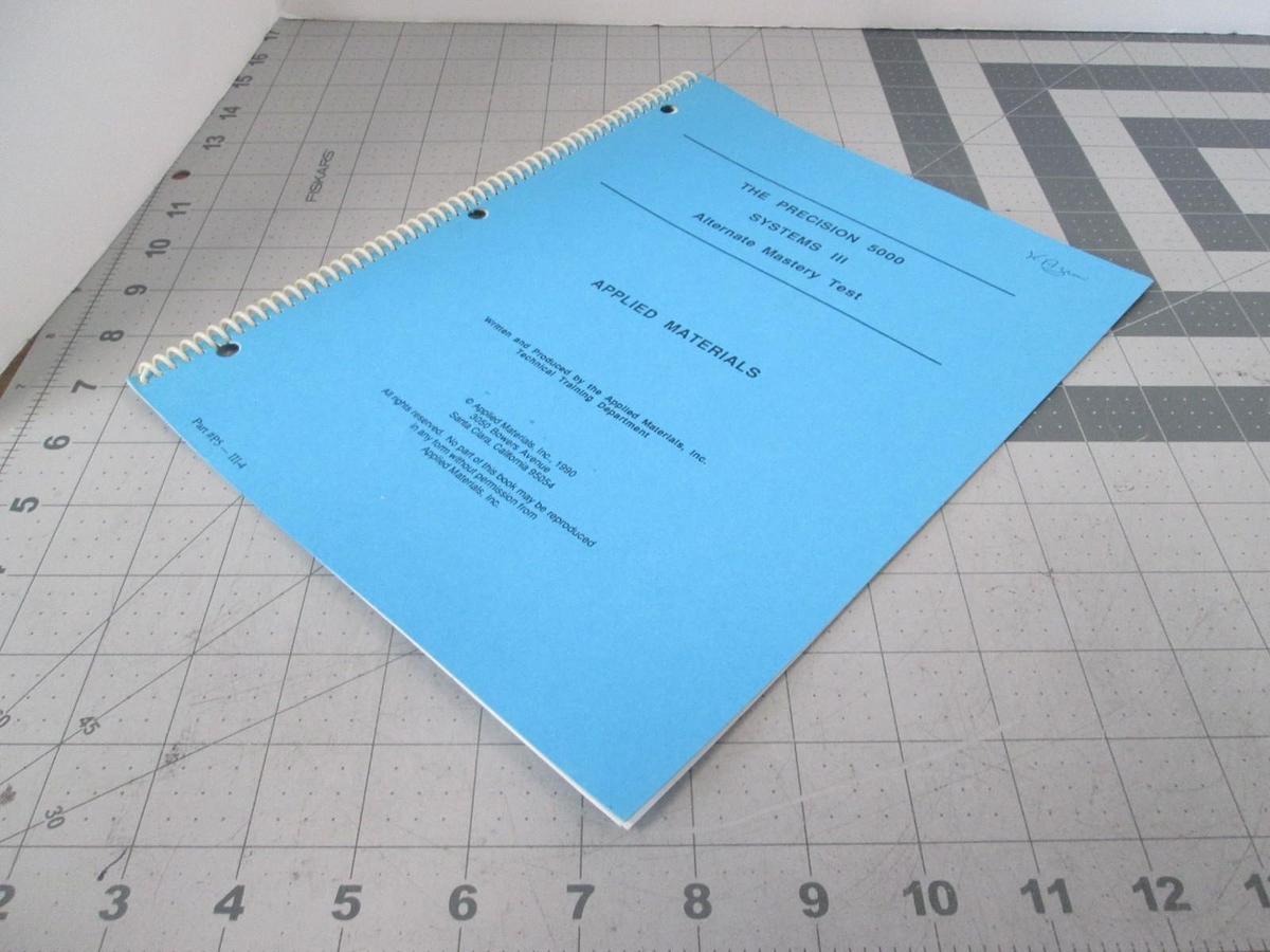 Used AMAT, Precision 5000, Systems III Alternate Mastery Test, Used