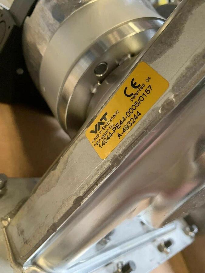 Used VAT Industrial HV Gate Valve 14044-PE44, 6" ID, Used