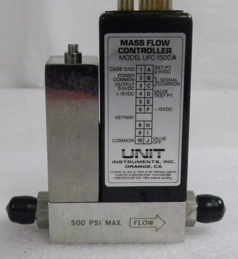 Used Unit UFC-1500A, Mass Flow Controller, Gas- HBR, Range- 200 SCCM, 1/4" M I/O