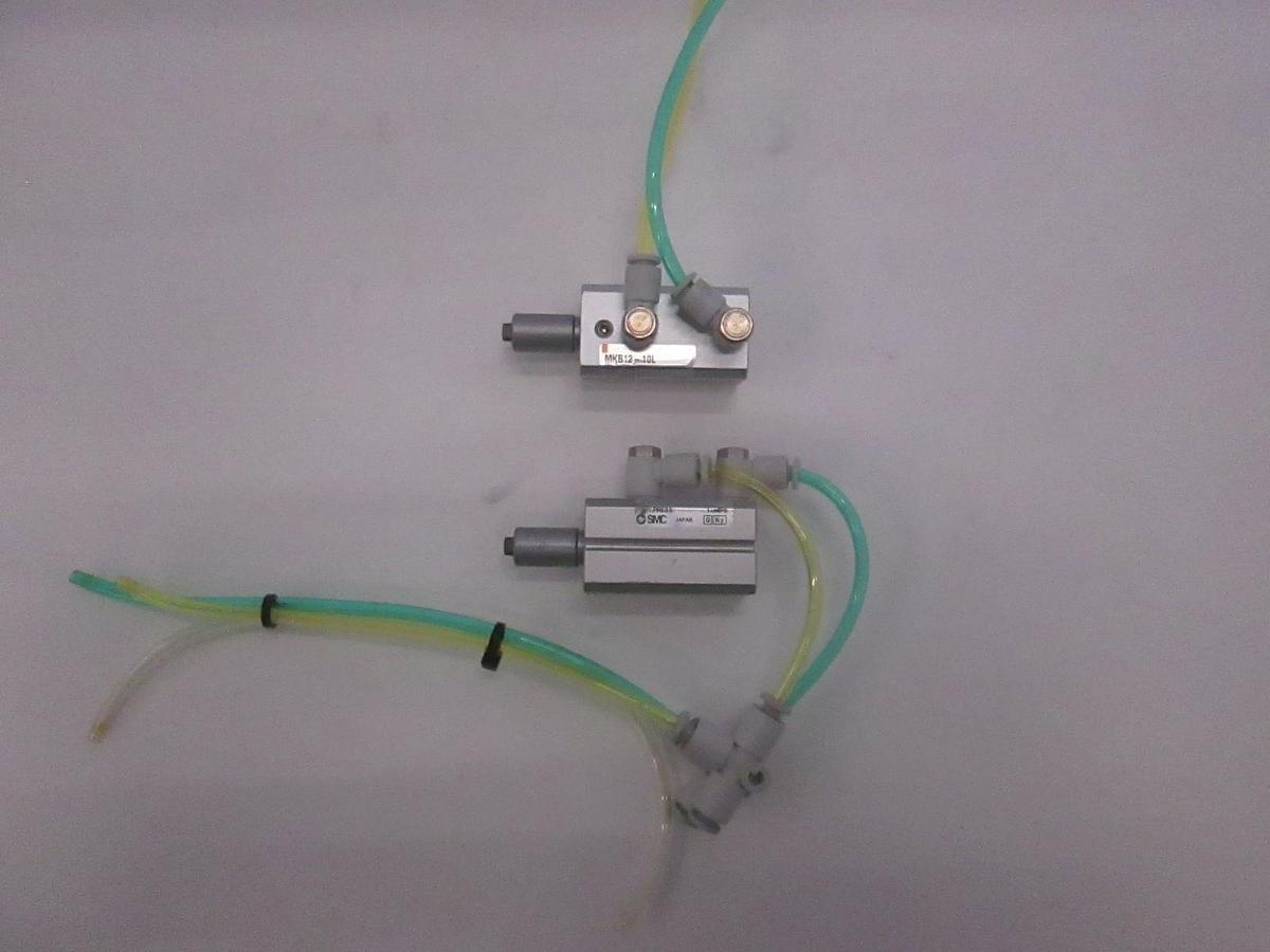 Used SMC, MKB12-10L, Rotary Clamp Cylinder, Used Lot of 2