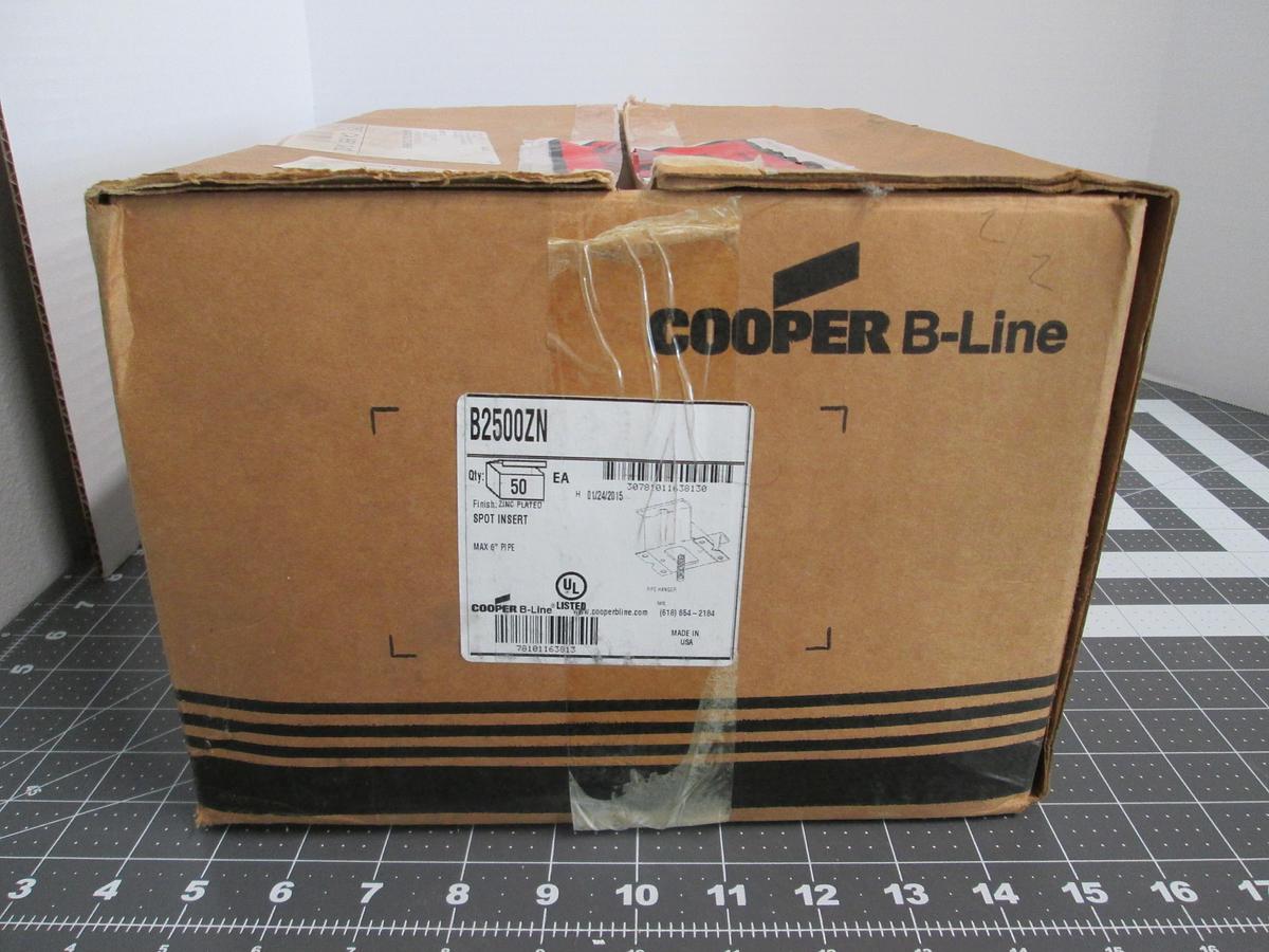 Used Cooper B-Line, B2500ZN, Cable Tray Clamp Zinc Plated 50pcs New In Box