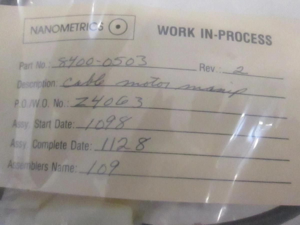 Used Nanometric Cable, Motor Manip Assy, 8400-0503, Used