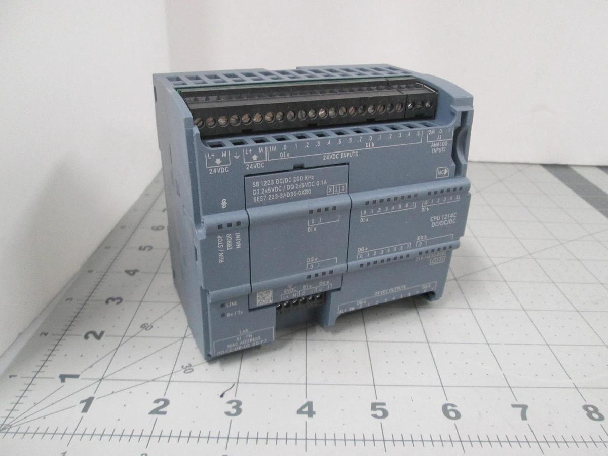 Used Siemens, Simatic S7-1200, CPU 1214C, 6ES7 213-1AE30-0XB0, Used