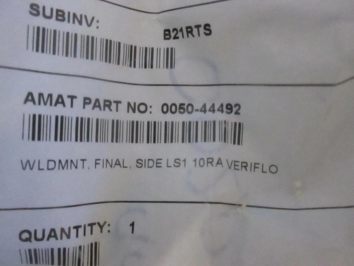 Used AMAT, 0050-44492, Weldment Final, Side LS1 10RA Veriflo, New