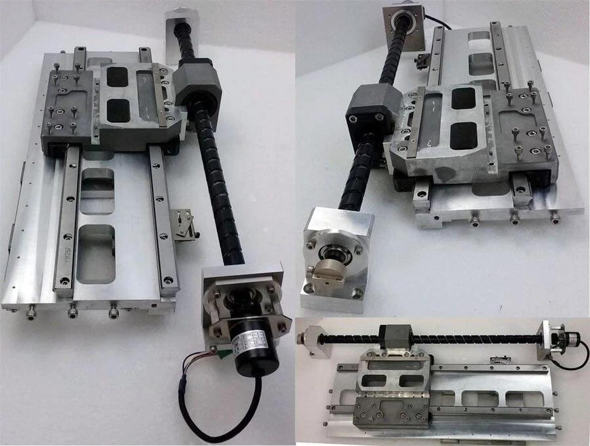 Used TEL Tokyo Electron Horizontal Transfer Motor Drive and Guide Rail Plate, Used