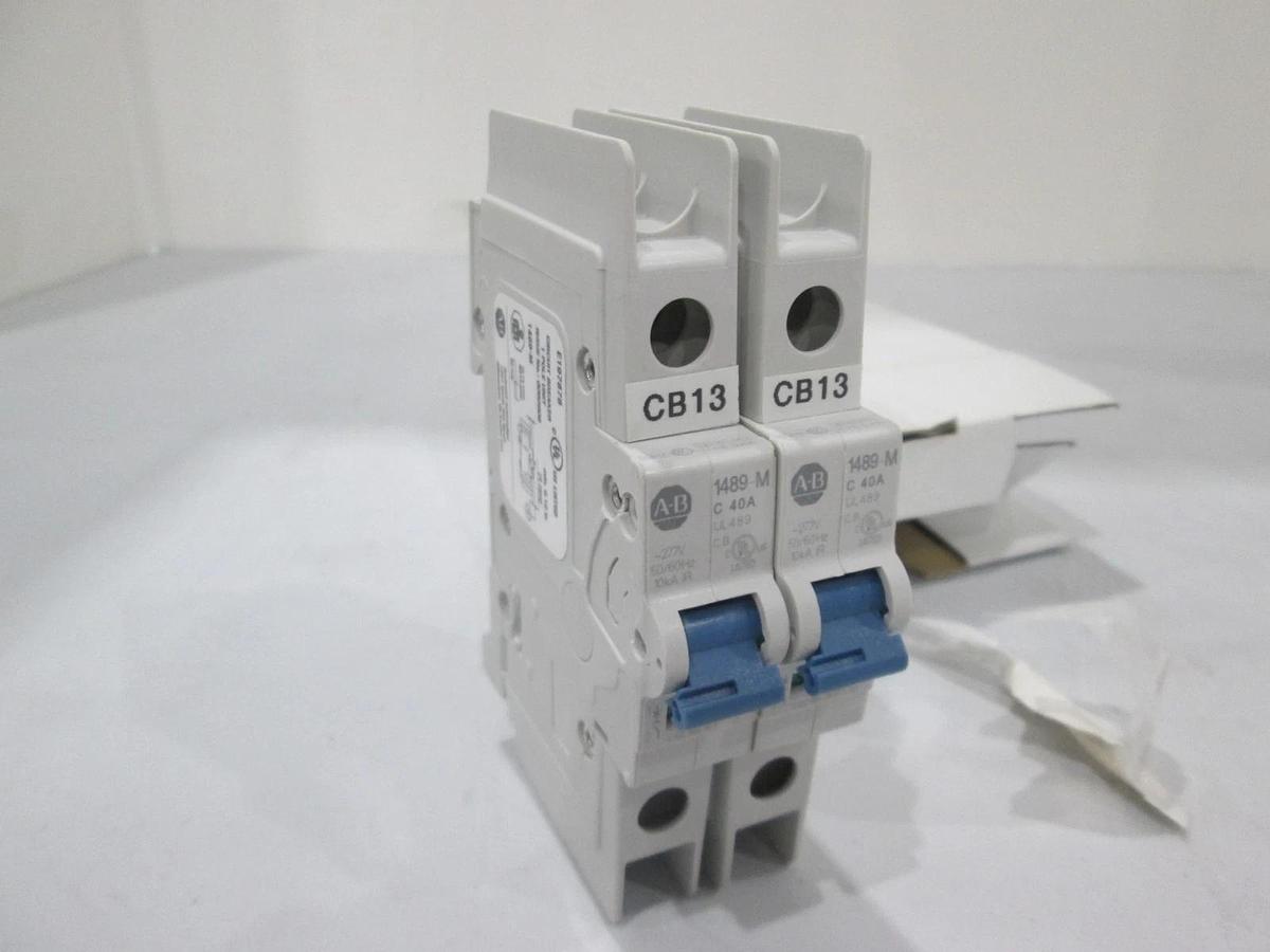 Allen Bradley, 1489-M1C400, Circuit Breaker, Single Pole, 40A, New, Lot of 2