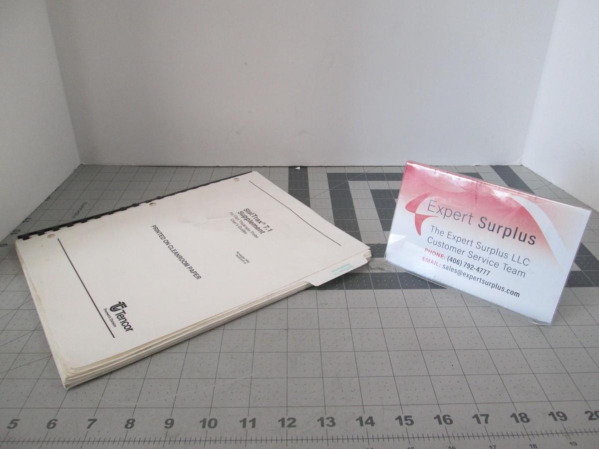 Used Tencor, Prometrix, StatTrax ST-7.1, Supplement, User Guide, 04-0214-01, Used