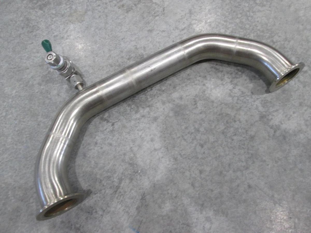 Used AMAT, 21" x 7" Pipe Weldment w/ SS-DLVCR4 Swagelok Valve, Used