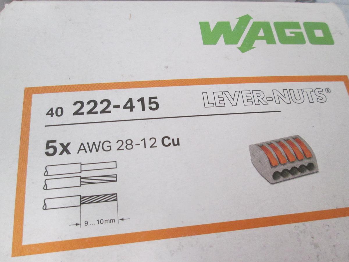 Used WAGO, Wire Connectors Lot of 6 Boxes 221-613, 773-173, 222-415,221-413-773-114