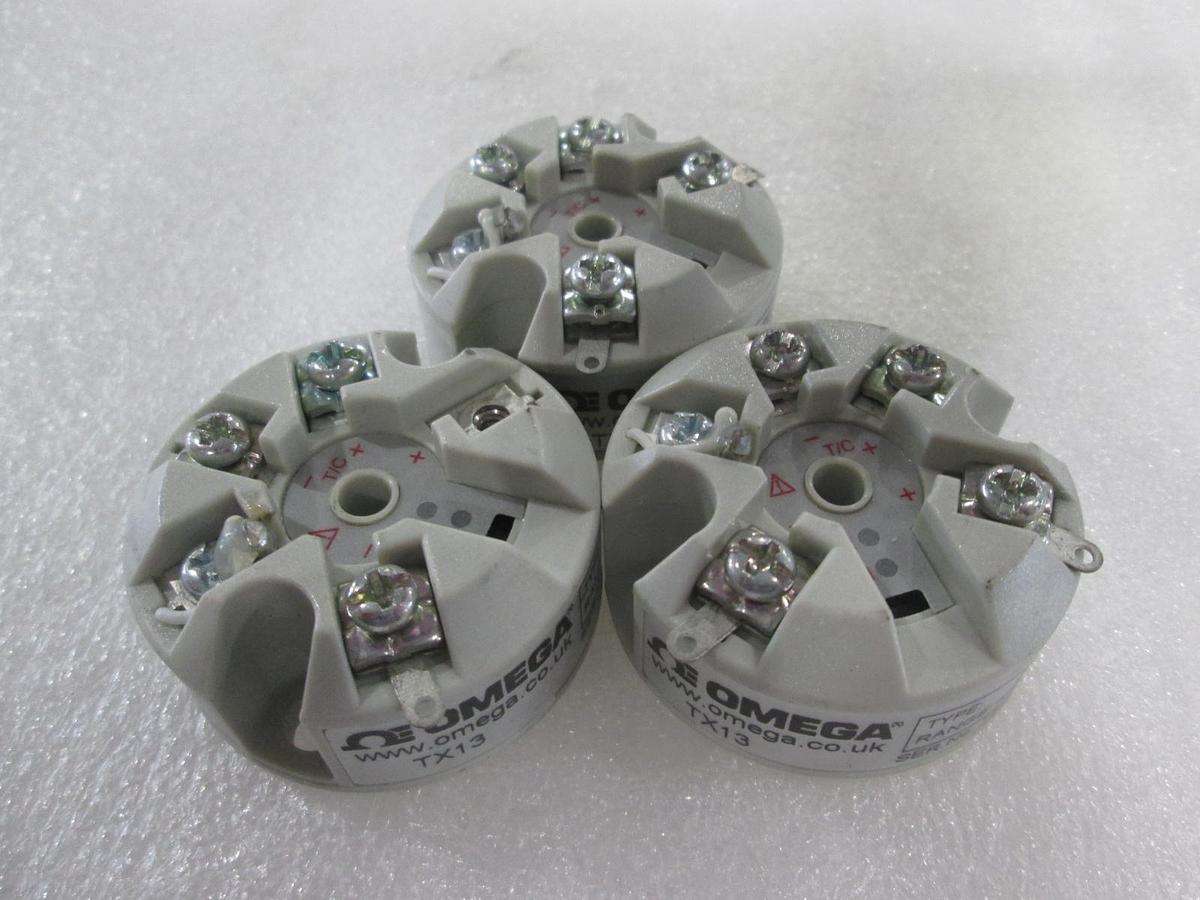 Used Omega, T/C K, 0-1000C Range, Thermocouple Temperature Transmitter Used, Lot of 3