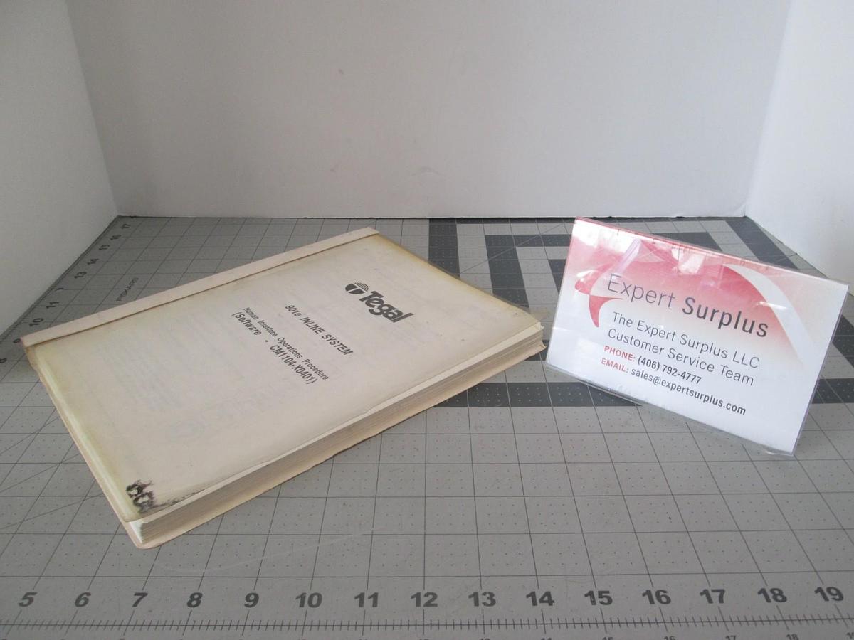 Used Tegal, 901e, Inline System, Human Interface Operation Procedure, CM1104, Used