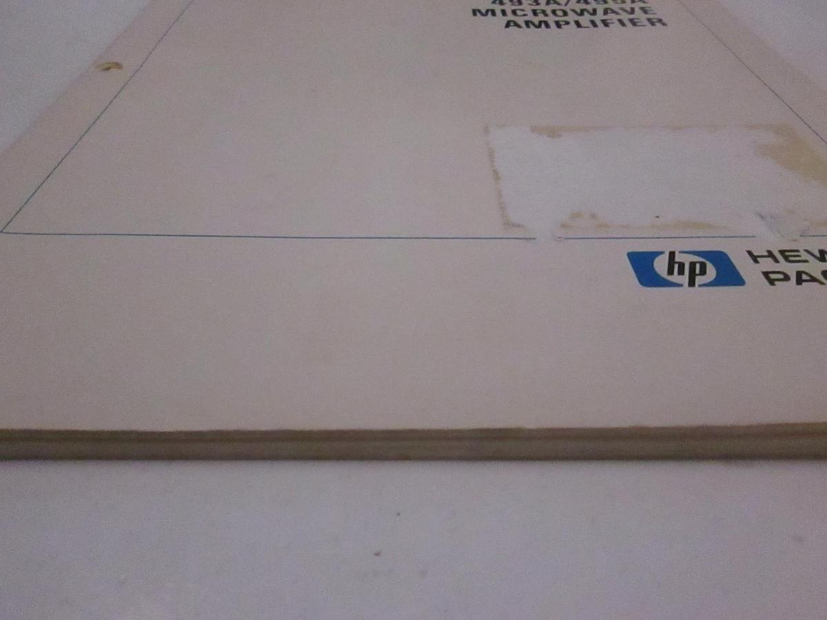 Used HP 493A/495A Microwave Amplifier Operating and Service Manual, Used