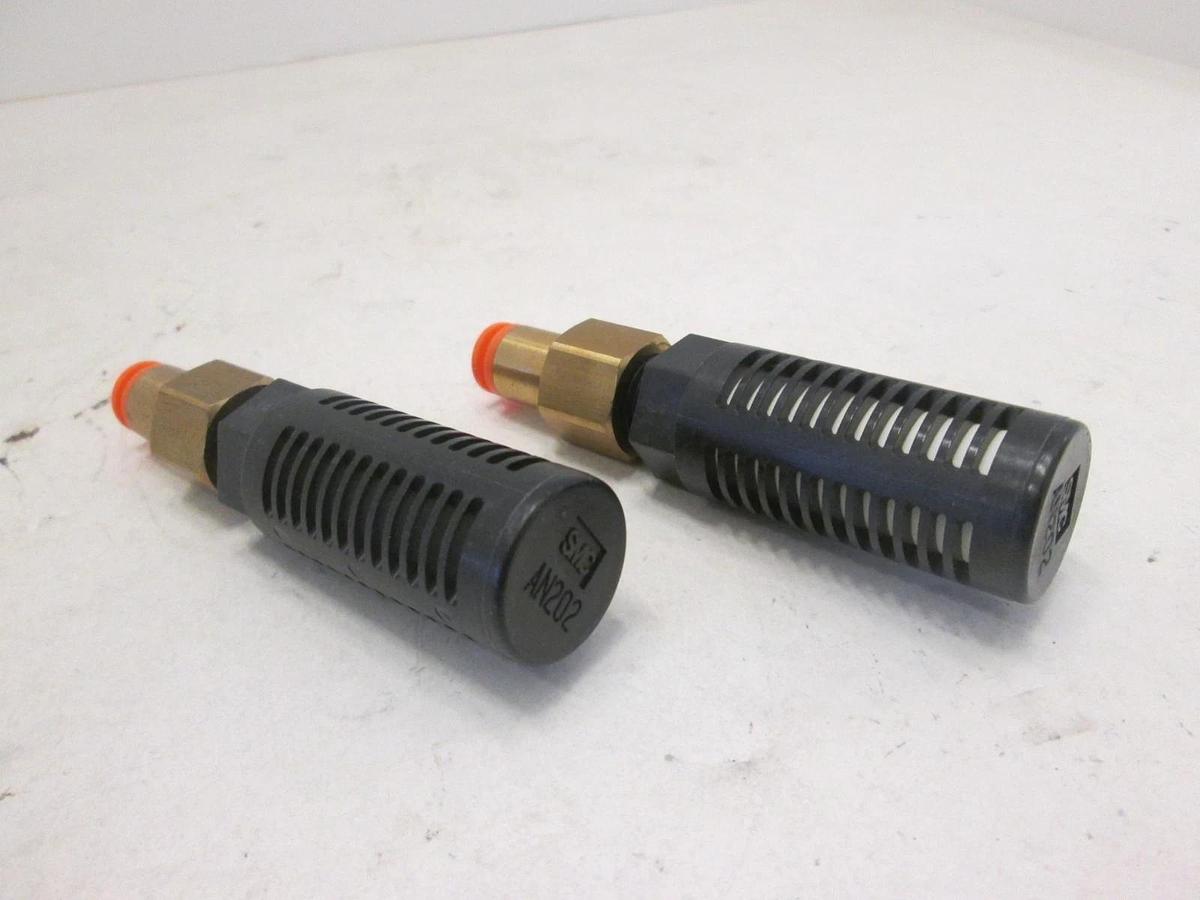 SMC, AN202, Silencer Muffler, New, Lot of 2