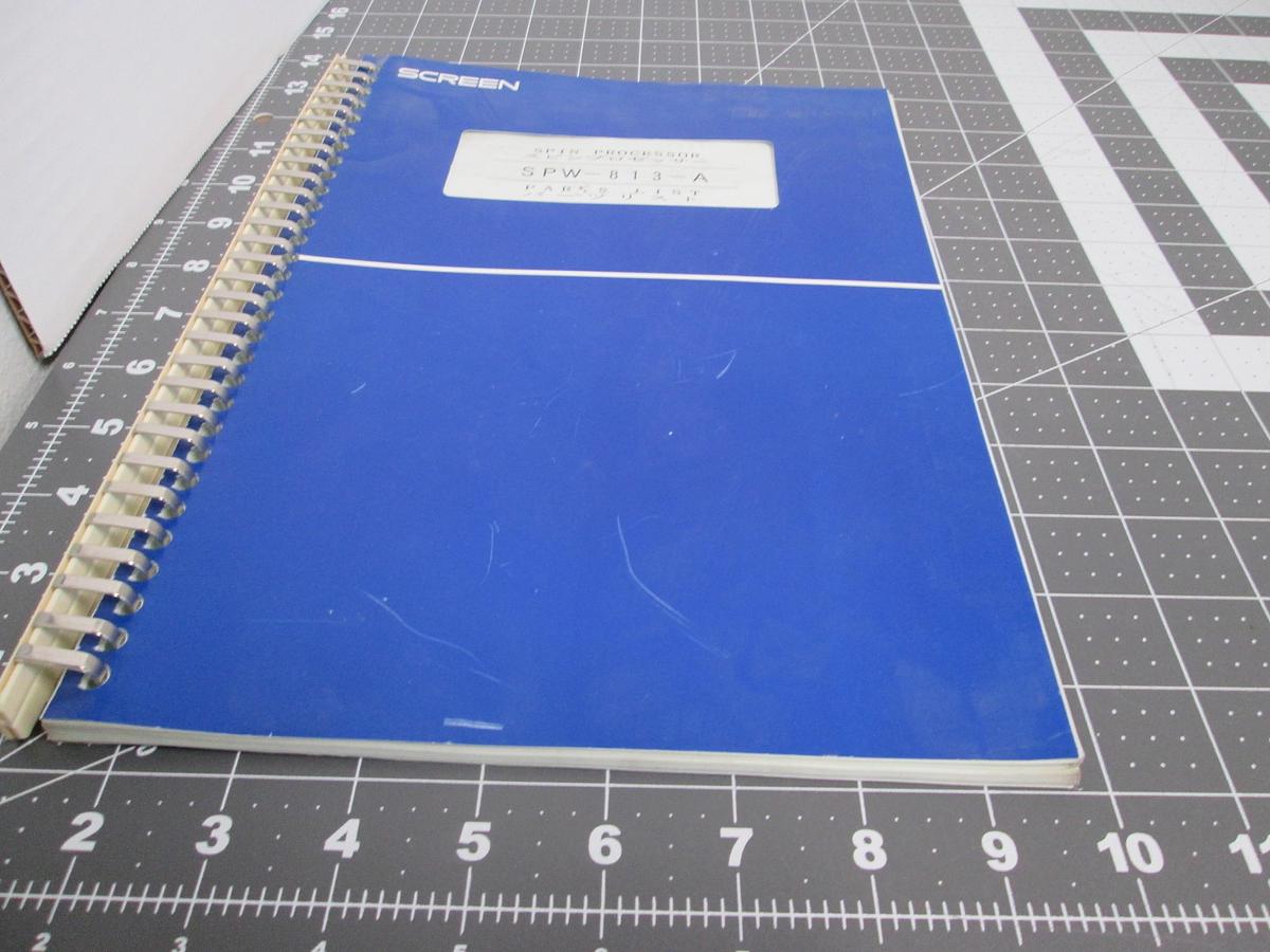 Used SCREEN DNS, SPW-813-A, Spin Processor Wet Etcher Parts List Manual Semiconductor 