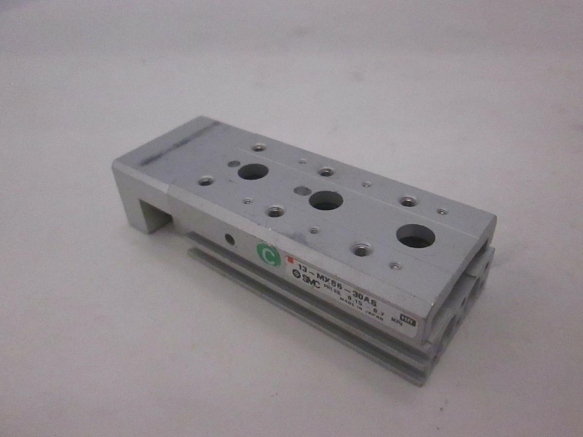 Used SMC, 13-MXS6-30AS, Air Cylinder Linear Slide Actuator Table, Used