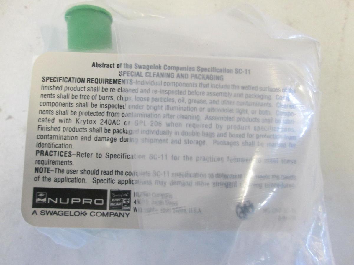 Nupro, SS-DLVC04, High Pressure Diaphragm Valve, 1/4 MVCR, New