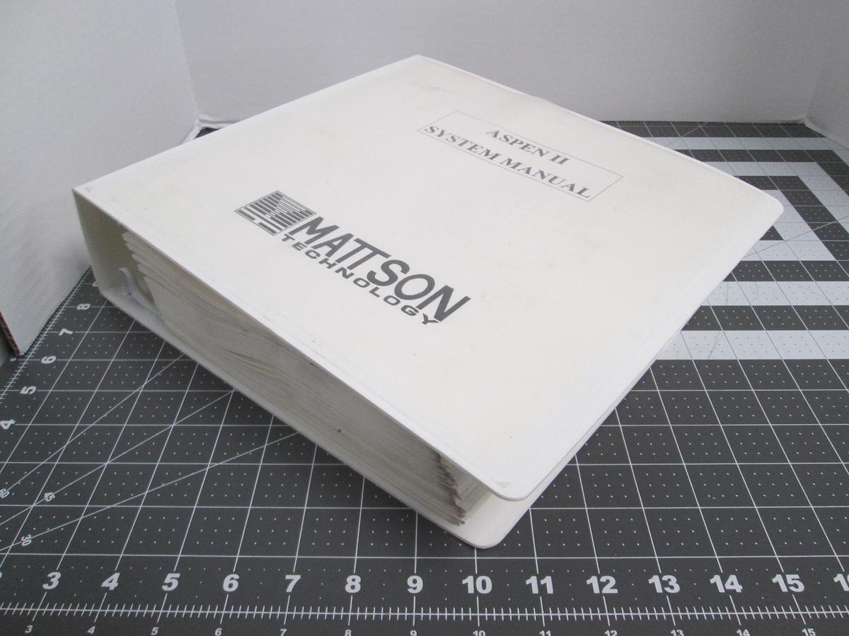 Used Mattson Technology Aspen ll System Manual Semiconductor Wquipment