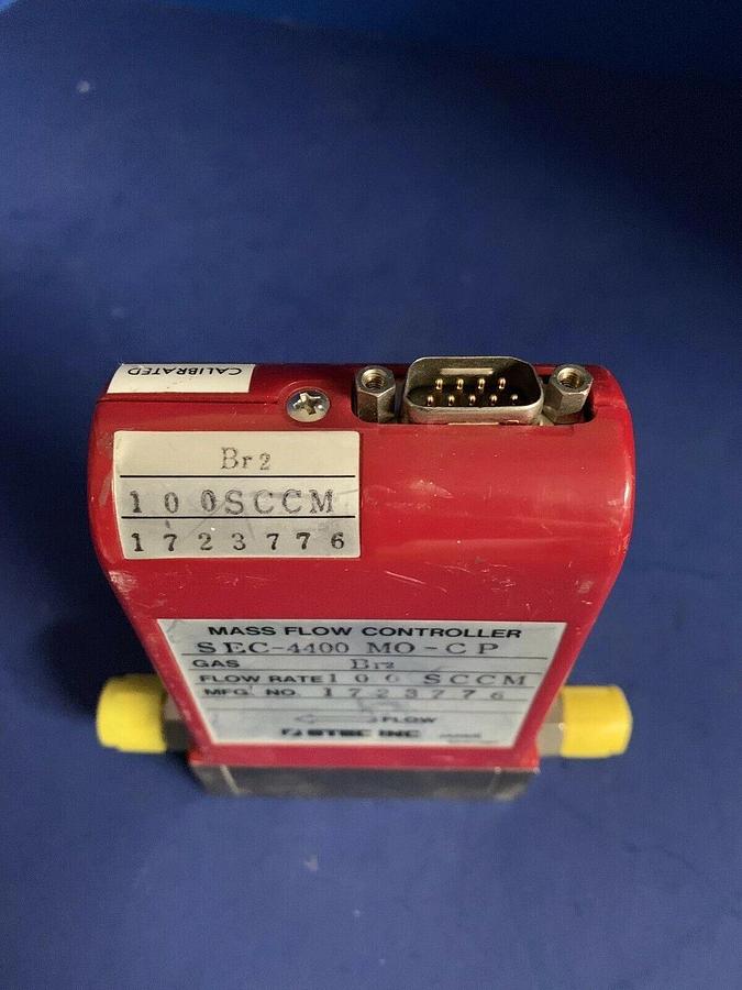 Used Stec SEC-4400 Mass Flow Controller, 1/4" VCR, Br2, 100 SCCM, Used