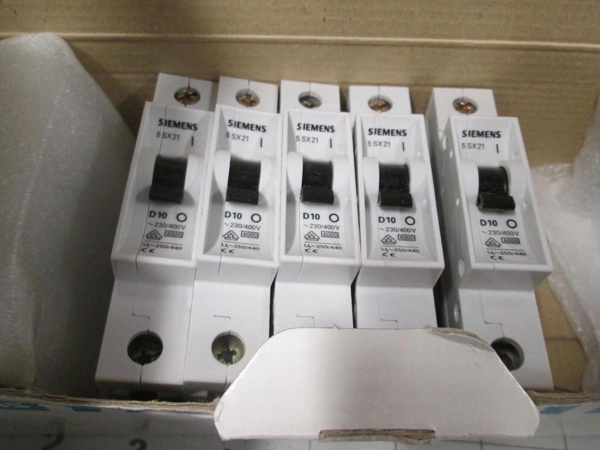 Siemens, 5 SX21, 1 Pole, Circuit Breaker, New, Lot of 5