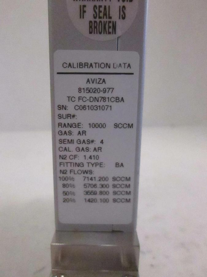 Used Aera FC-DN781CBA MFC, Ar, 10000 SCCM, Used