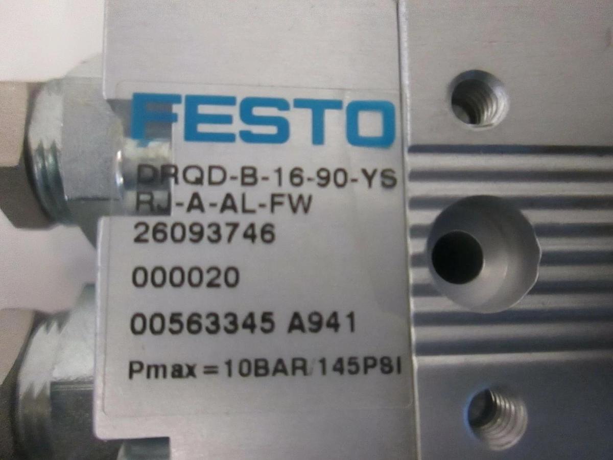 Used Festo DRQD-B-16-90, Rotary Drive Actuator, Used
