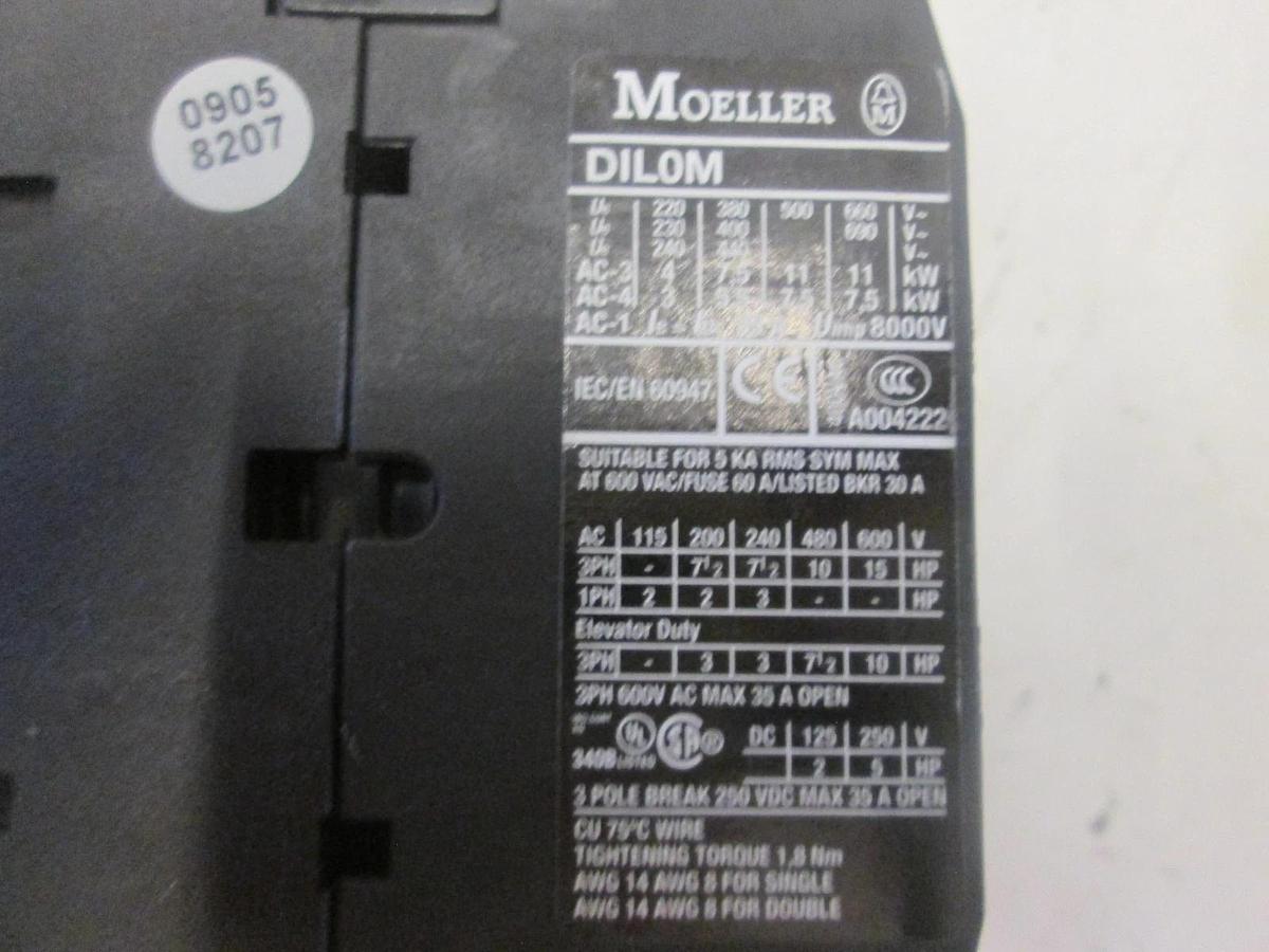 Klockner MOELLER, DILOM (24v 50/60 Hz), CONTACTOR, RELAY 24V 50/60 Hz, CE, New