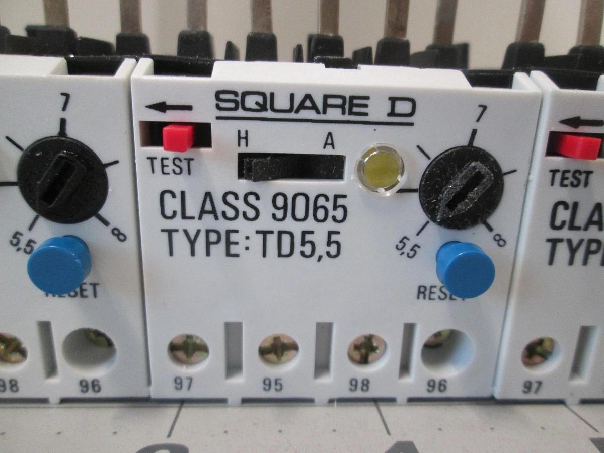 Square D, Class 9065, Type TD5,5, Thermal Overload Relay, New, Lot of 3