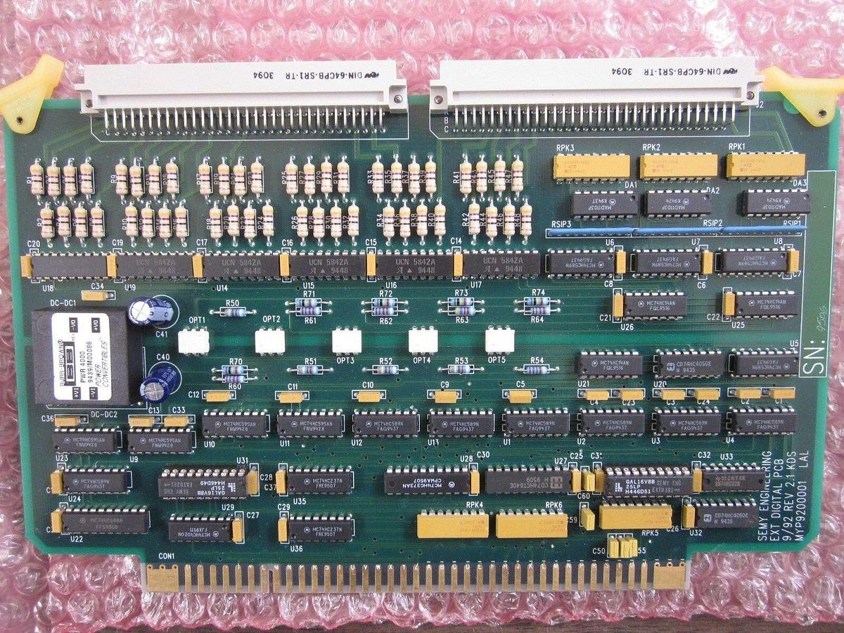 SEMY ENGINEERING MYP9200001 REV:2.1 9/92 LAL EXT DIGITAL PCB