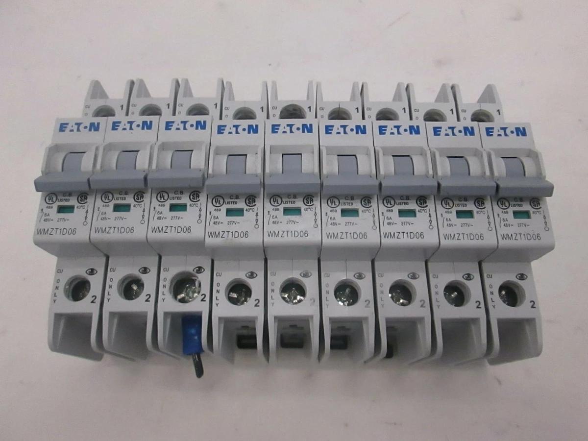 Used Eaton, WMZT1D06, Circuit Breaker, Used, Lot of 9