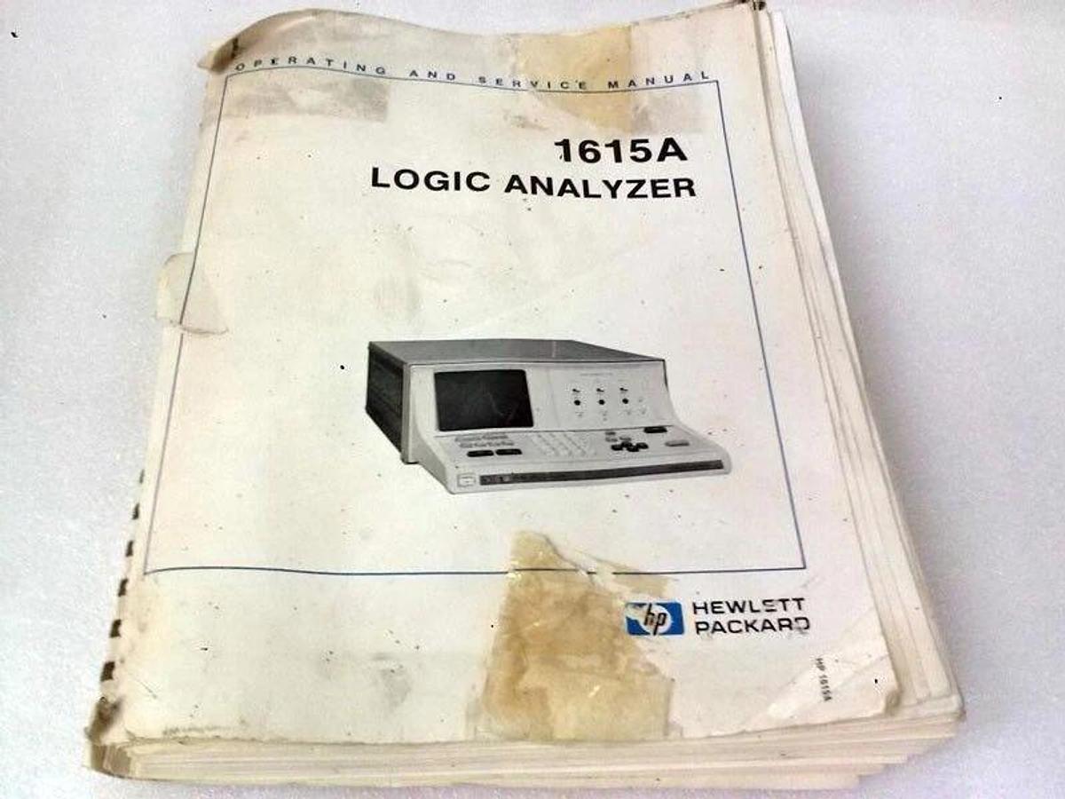 Used Hewlett Packard 1615A Logic Analyzer Operating and Service Manual, Used