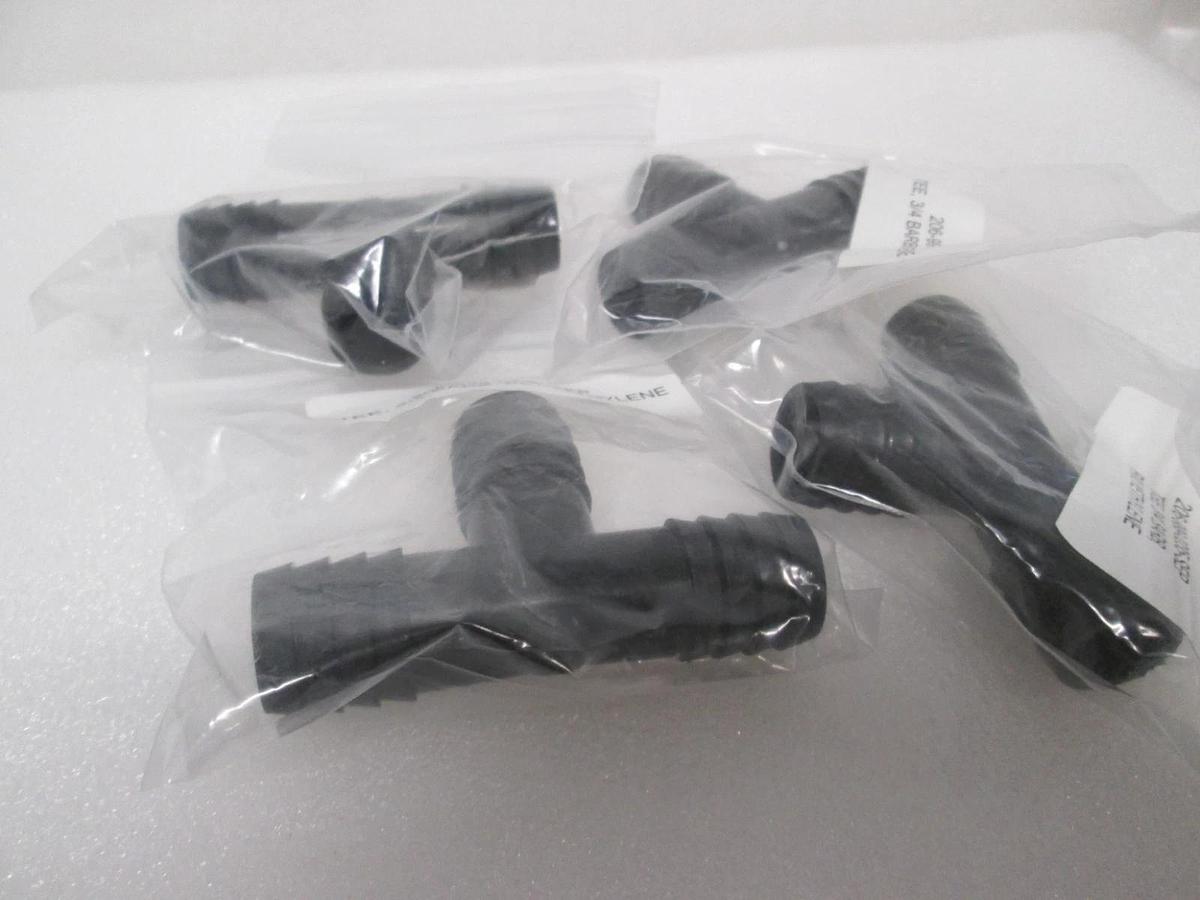 Tee, 3/4 Barb, Polyethylene, 206-999-0235, New, Lot of 4