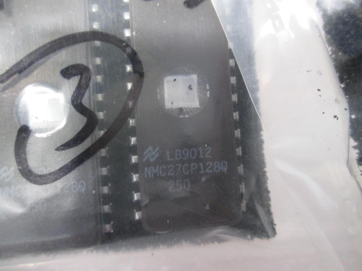 Used National Semiconductor IC, NMC27CP128Q (3), 27C256-15JL (1), New, Lot of 4
