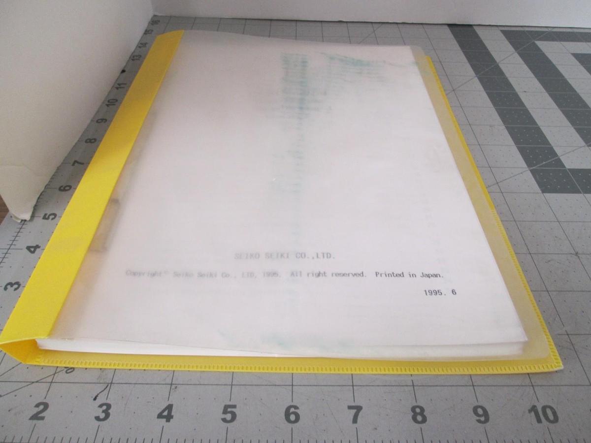 Used Seiko Seiki, STP-600 (C)/1000 (C) Turbomolecular Pump Instruction Manual, Used