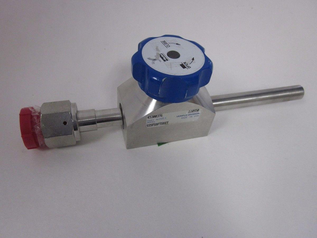 Used Veriflo 935FS8FTS8XY High Flow Valve, High Purity, 1/2"Tube x 1/2"FVCR