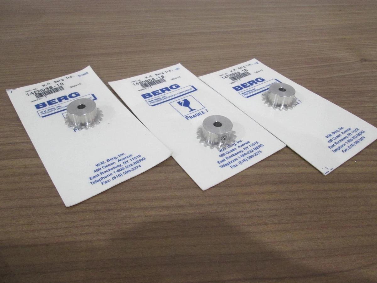 Berg, 14EM95S-18, Timing Pulley, New, Lot of 3