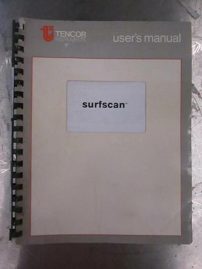 Used Tencor Instruments Surfscan User's Manual, 050865, Used