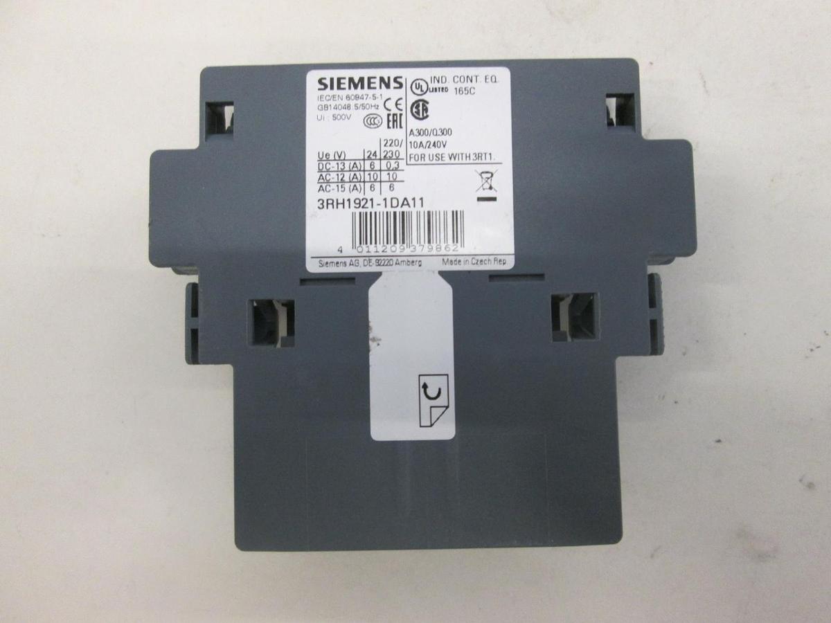 Used Siemens, Auxiliary Contact, 3RH1921-1DA11, Used