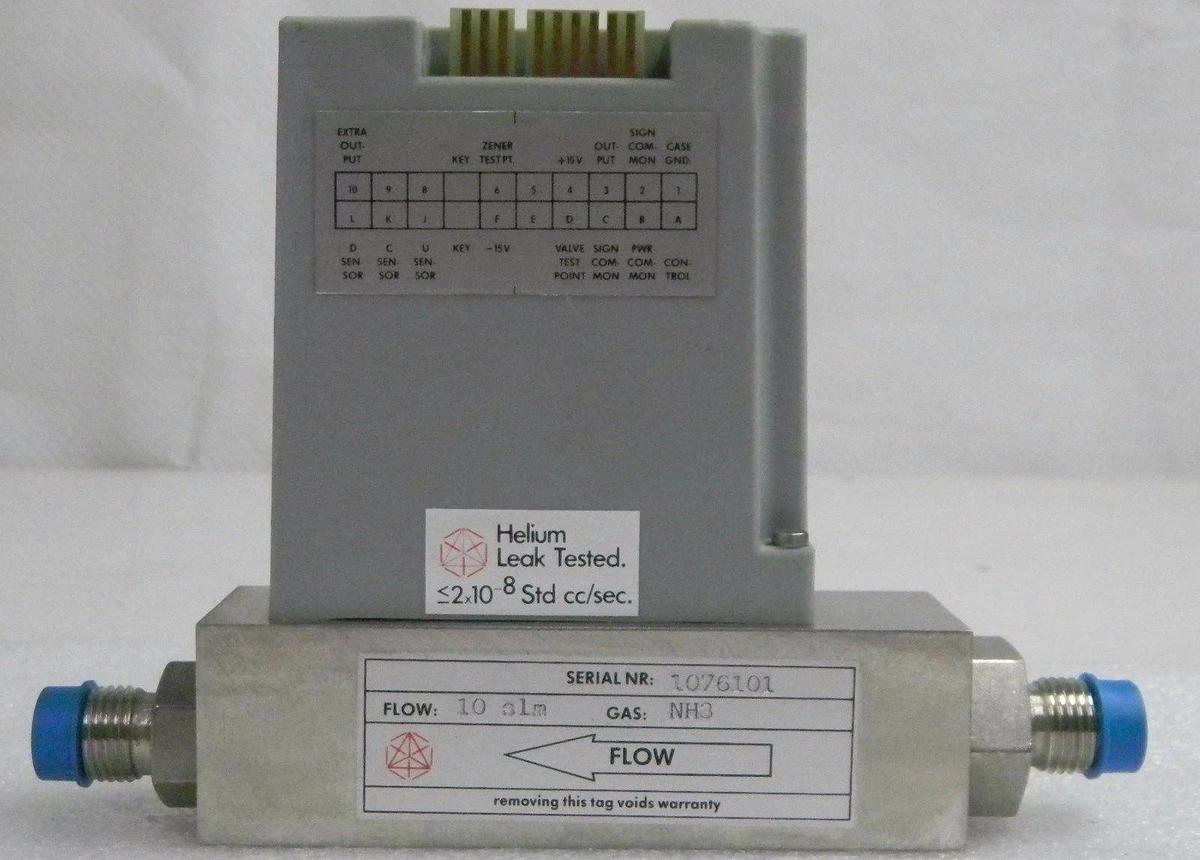 Used ASM AFC-261, Mass Flow Controller, Gas- NH3, Range- 10 SLM, 1/4" M I/O VCR, Used