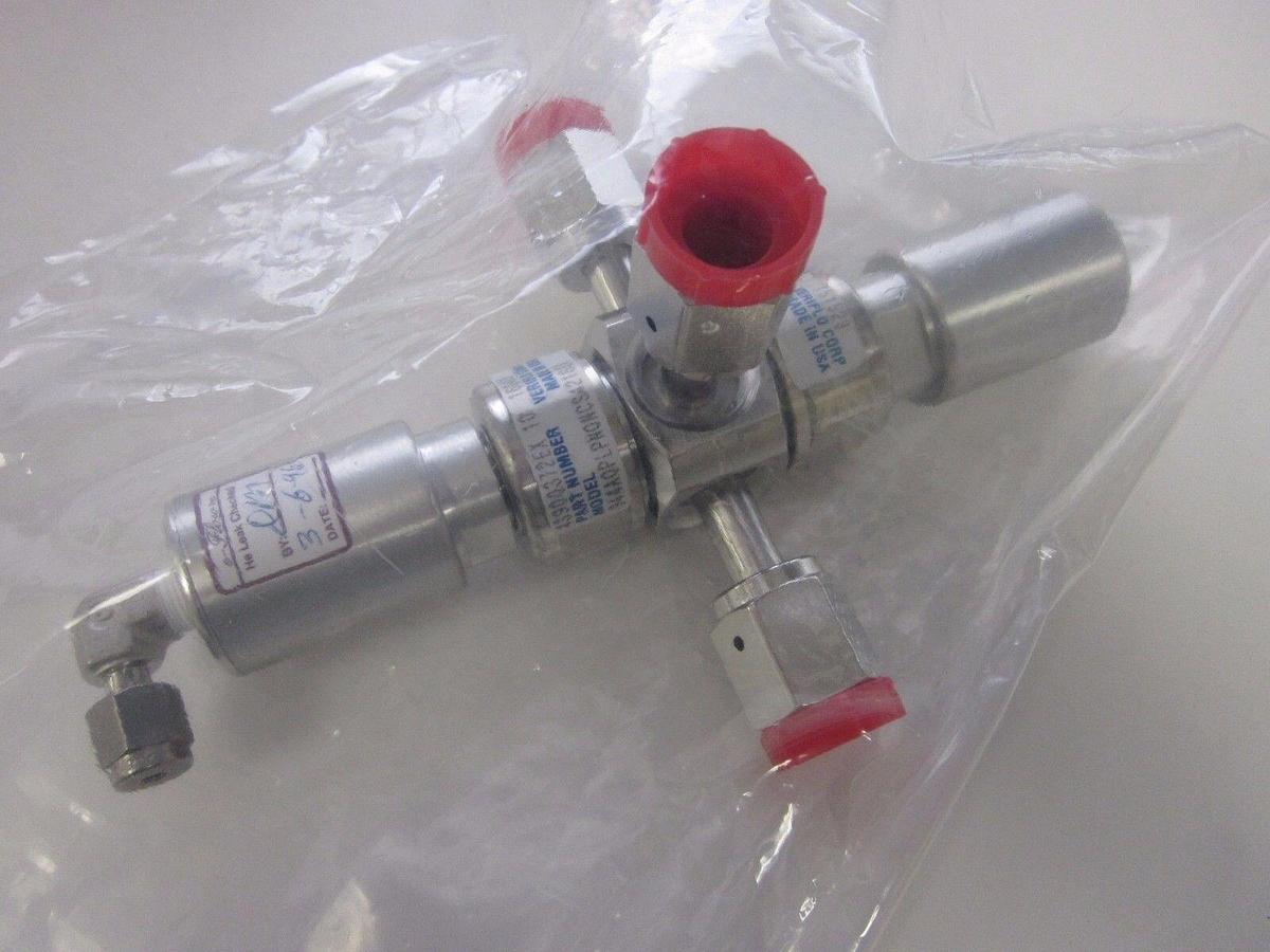 Used WJ Parker Veriflo 944AOPLPNONC4218EX, Double Actuator, 3 Way Diaphragm Valve