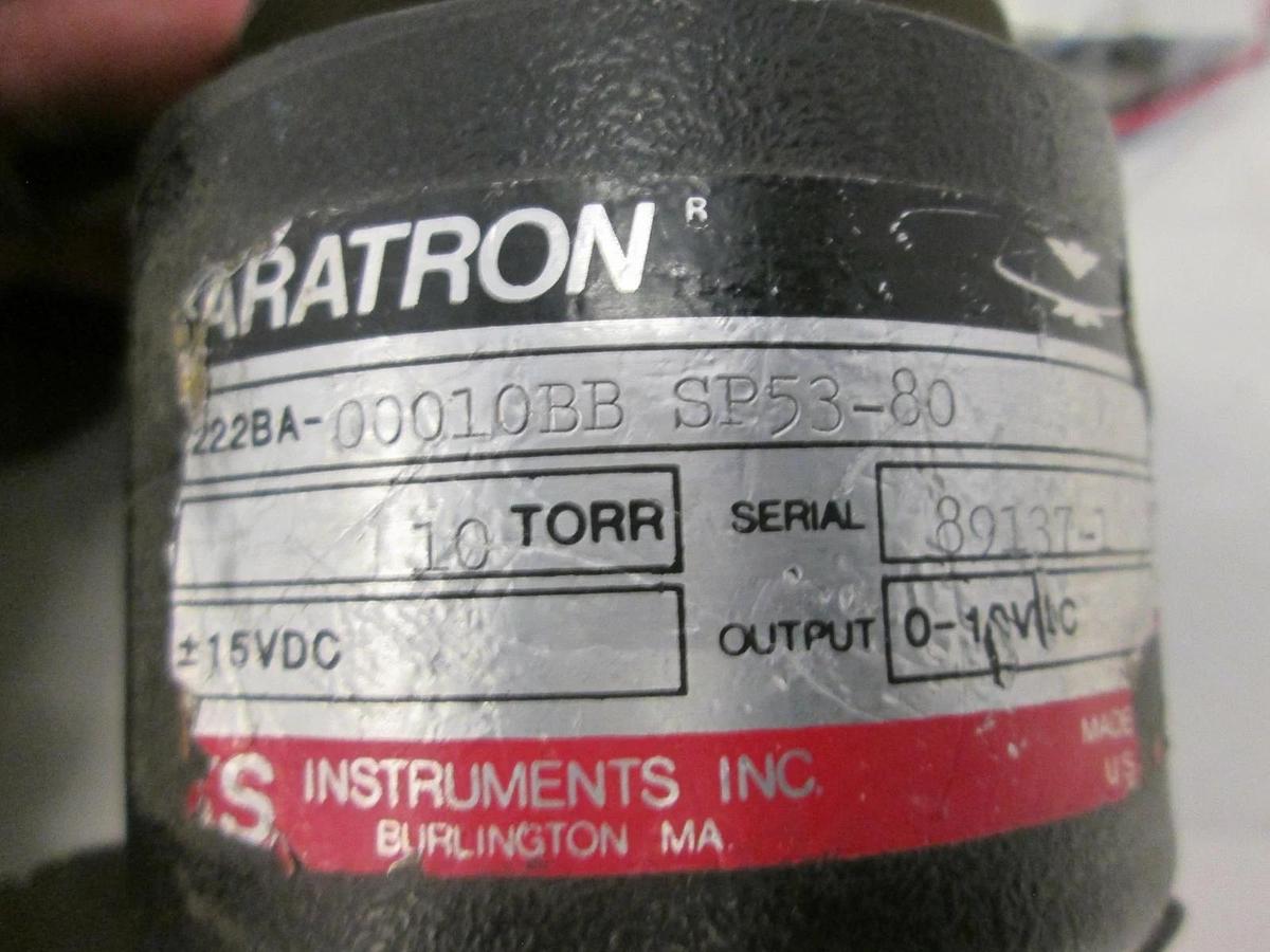 Used MKS, Baratron 10 Torr Pressure Transducer, 222BA-00010BB, Used