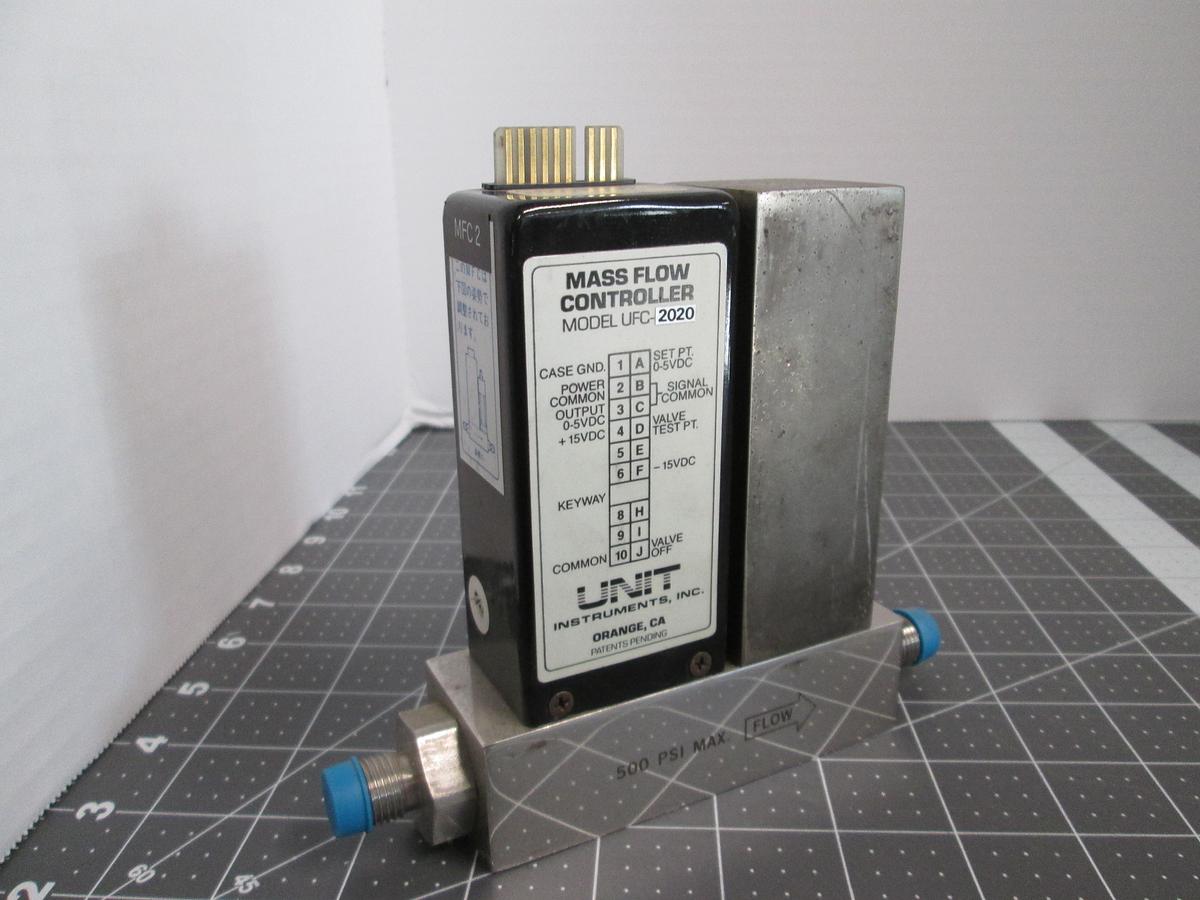 Used UNIT Instruments, UFC-2020 Mass Flow Controller 20 SLM O2 Oxygen MFC