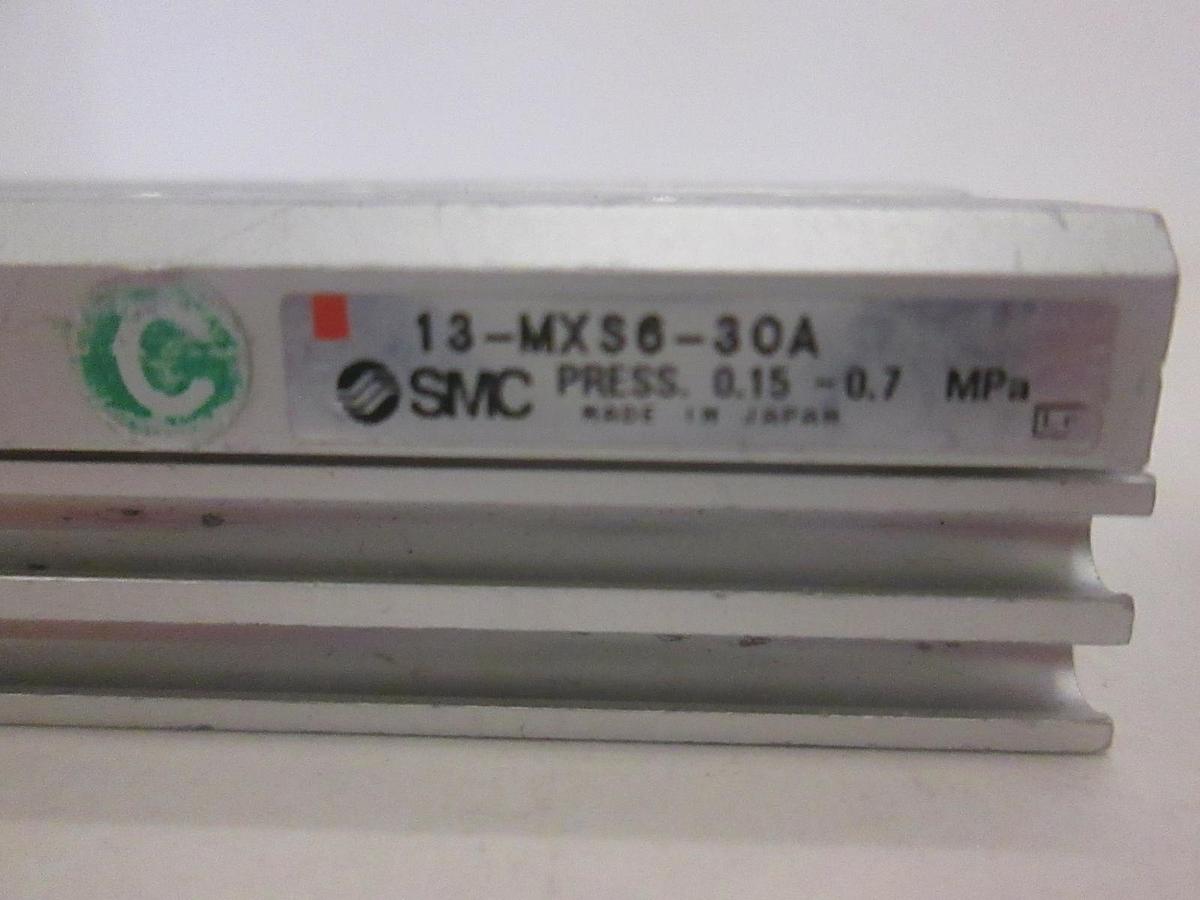 Used SMC, 13-MXS6-30A, Air Cylinder Linear Slide Actuator Table, Used